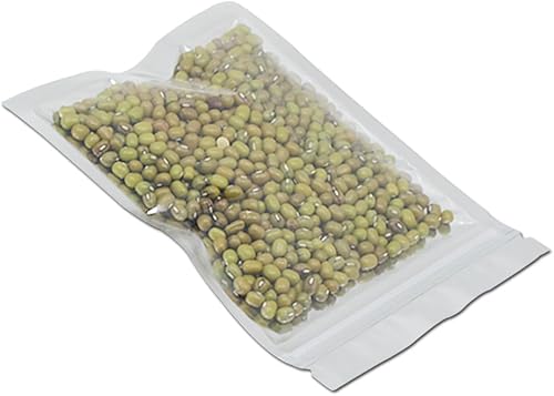 Miniatura 5 de FERENLI 100 bolsas de almacenamiento de alimentos de Mylar brillante con cierre de cremallera, bolsa hermética de papel de aluminio con ventana