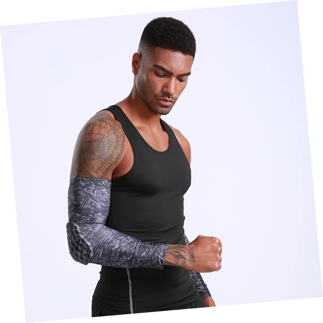 Toddmomy 2Pcs Sports Elbow Pads Shockproof Forearm Sleeves for Basketball Football Volleyball Non Slip Arm Protection Comfortable Day Wear for Weightlifting