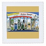 Square dimensions (in inches): 6 L x 6 W, image dimensions (in inches): 4 L x 4 W 100% poloyester; image is soft to touch. Made in USA Edges have pinking shear cut Image will not fade with washing. Image not a transfer, part of material