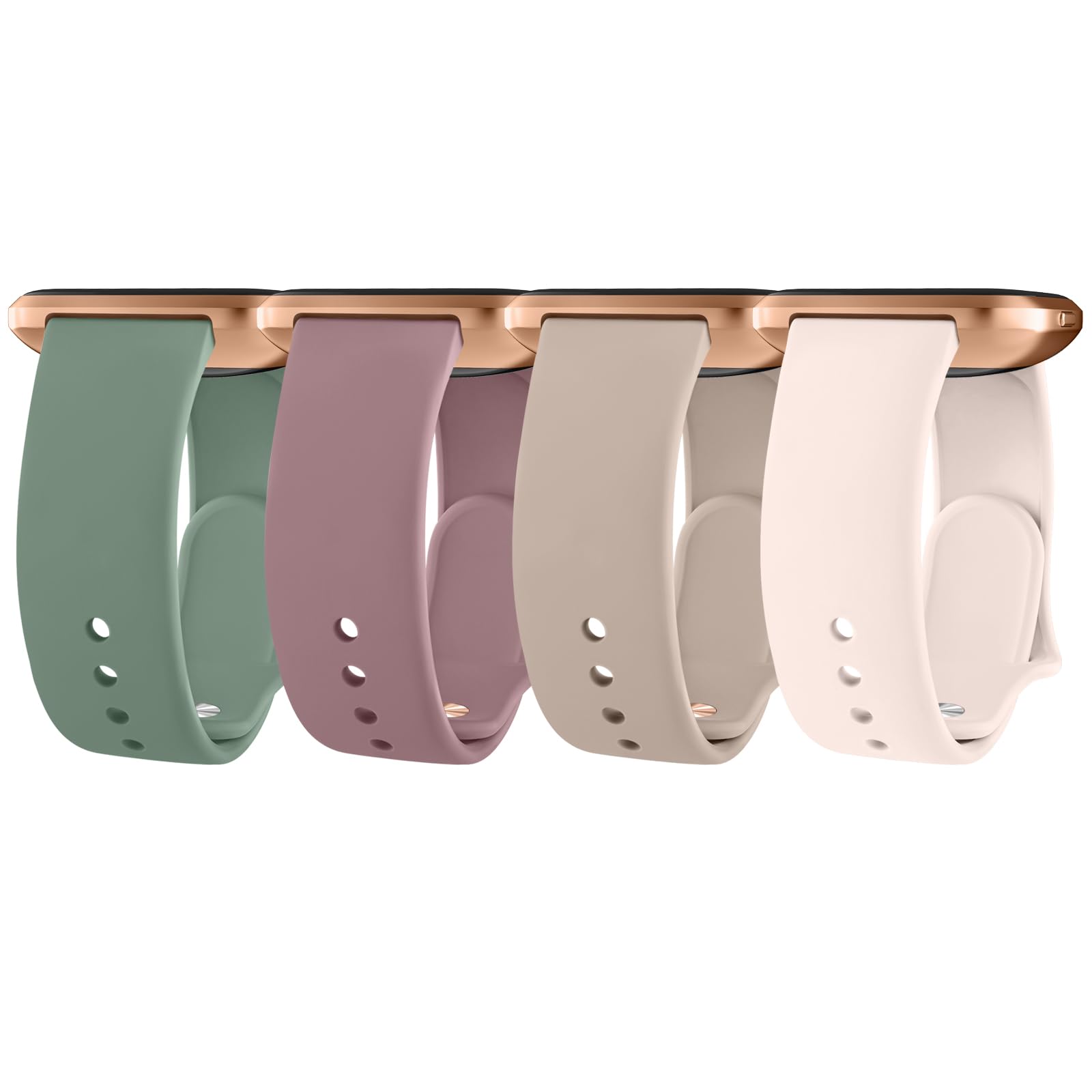 Tobfit [4 PACK] Straps for Fitbit Versa 2 / Versa Lite Strap for Women Men, Soft Silicone Replacement Strap Wristband Watchband 4-PACK 01