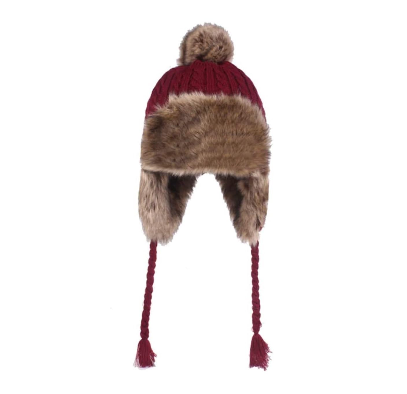 Czapka Zimowa Damska Czapka Z Dzianiny Zimowa Ciepła, Zagęszczona Szydełkowa Czapka Typu Beanie Ciepła Czapka