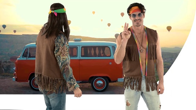 W WIDMANN MILANO Party Fashion - Peluca Hippie Dude, con diadema de colores, peluca de pelo largo, flower power W WIDMANN MILANO Party Fashion - Peluca Hippie Dude, con diadema de colores, peluca de pelo largo, flower power