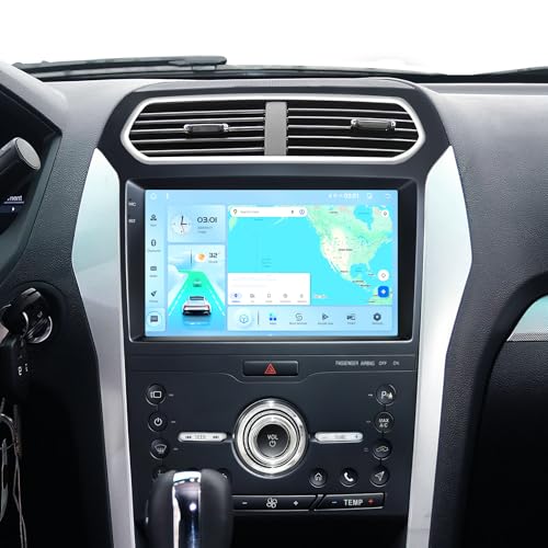LASERTAIL 4+64G Car Radio Upgrade for Ford Explorer 2011-2019 Android 13 Explorer Stereo 10.1 Inch Touchscreen Head Unit with Wired Wireless Carplay Andriod Auto GPS SWC 1080P Backup Camera