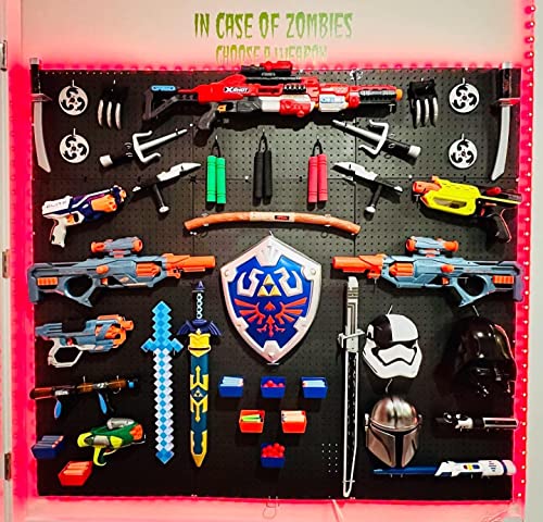 Wallpeg Peg Board For Nerf Gun Storage Organizer P-202 Kit 3 Ea 24 Inchx16 Inch Pegboard Holder For Nerf Blasters Wall Organization thumb #7