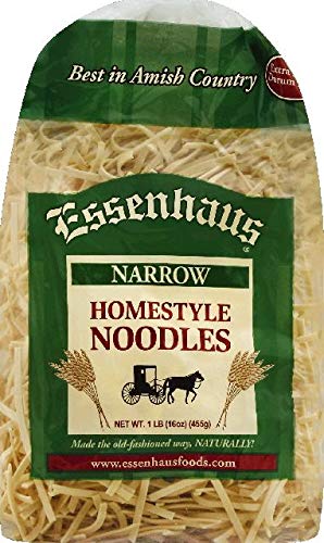 Essenhaus Homestyle Noodles Made the Old Fashioned Way, 3-Pack 16 oz.(455g) Bags (Narrow)
