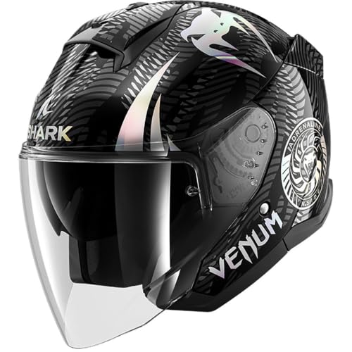 Casque moto jet Shark Skwal Jet Venum KUA noir anthracite taille XS pour scooter