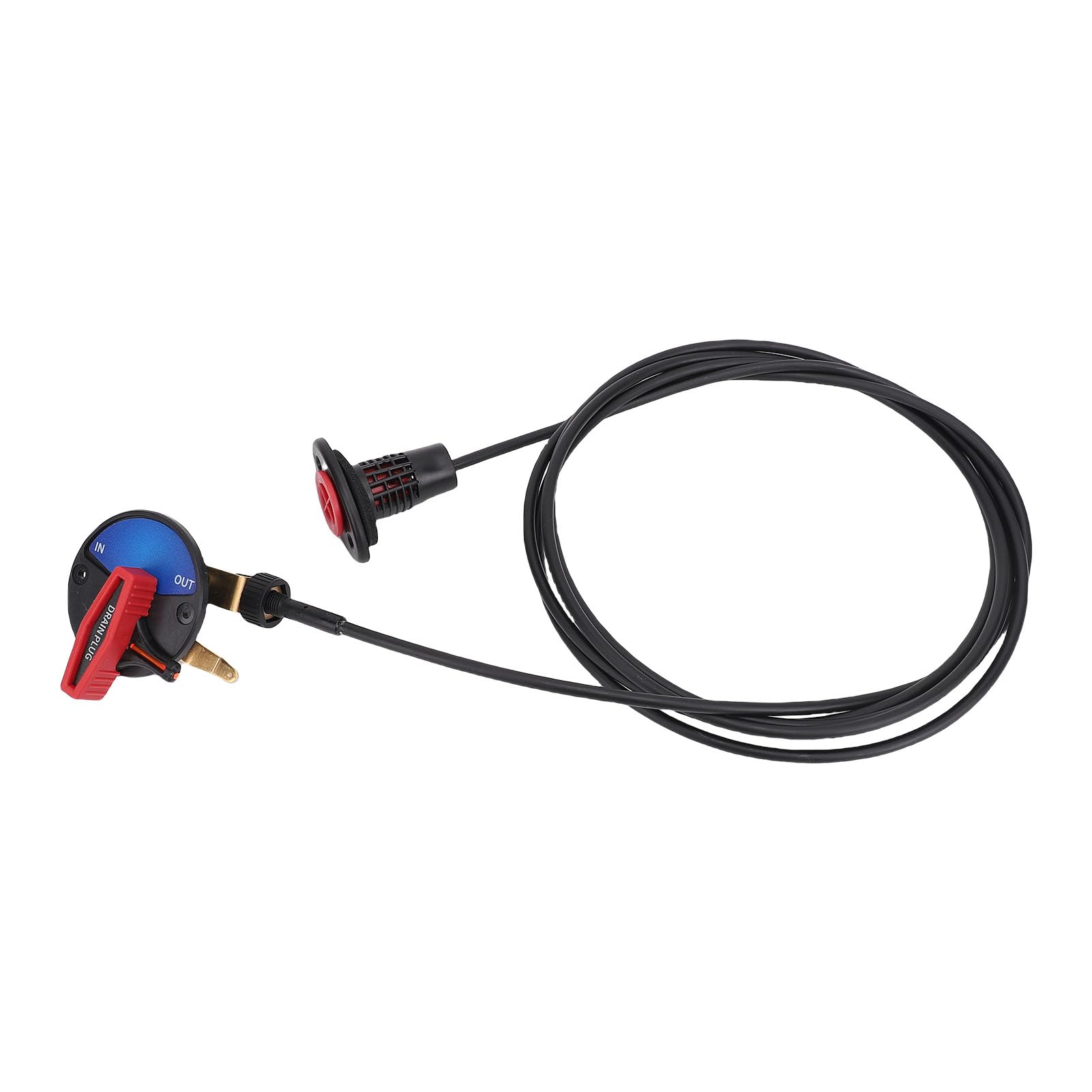 SUNGOOYUE System Zdalnego Korka Spustowego, Zestaw do Odprowadzania Wody Morskiej z gumową i metalową konstrukcją, Kabel o Długości 3,8 M, Ergonomiczne Sterowanie, 1-calowy Odpowiedni do łodzi