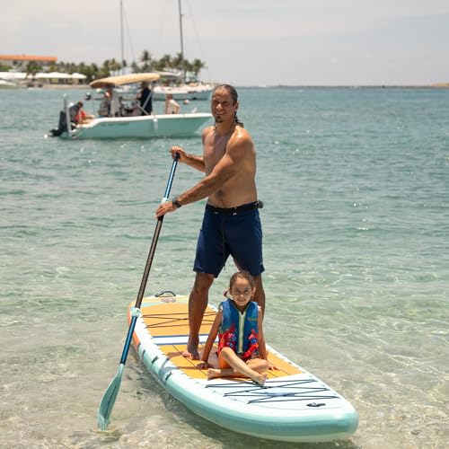 Image of ISLE 2in1 Kayak & Paddle Board Bundle - Stand Up Paddle Board & Kayak, Incl. Seat, Paddle, Pump, Bag, 11.6 x 35.5 x 6 in - max. 425 lbs