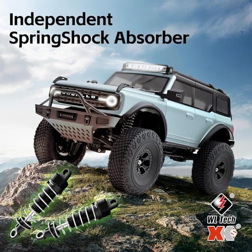 Image of RC Off-Road Truck, RC Car, Remote Control Car, Full Proportional RC Rock Crawler Car 4x4 1 /16 2.4GHz 4WD RC Truck, 15km /h Light Hobby Grade for Kids, Multicolor...