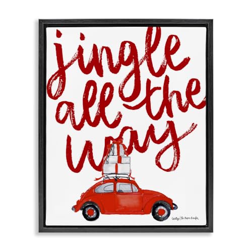 Stupell Industries Jingle All the Way, 25 x 31 Inch Canvas in Floater Frame