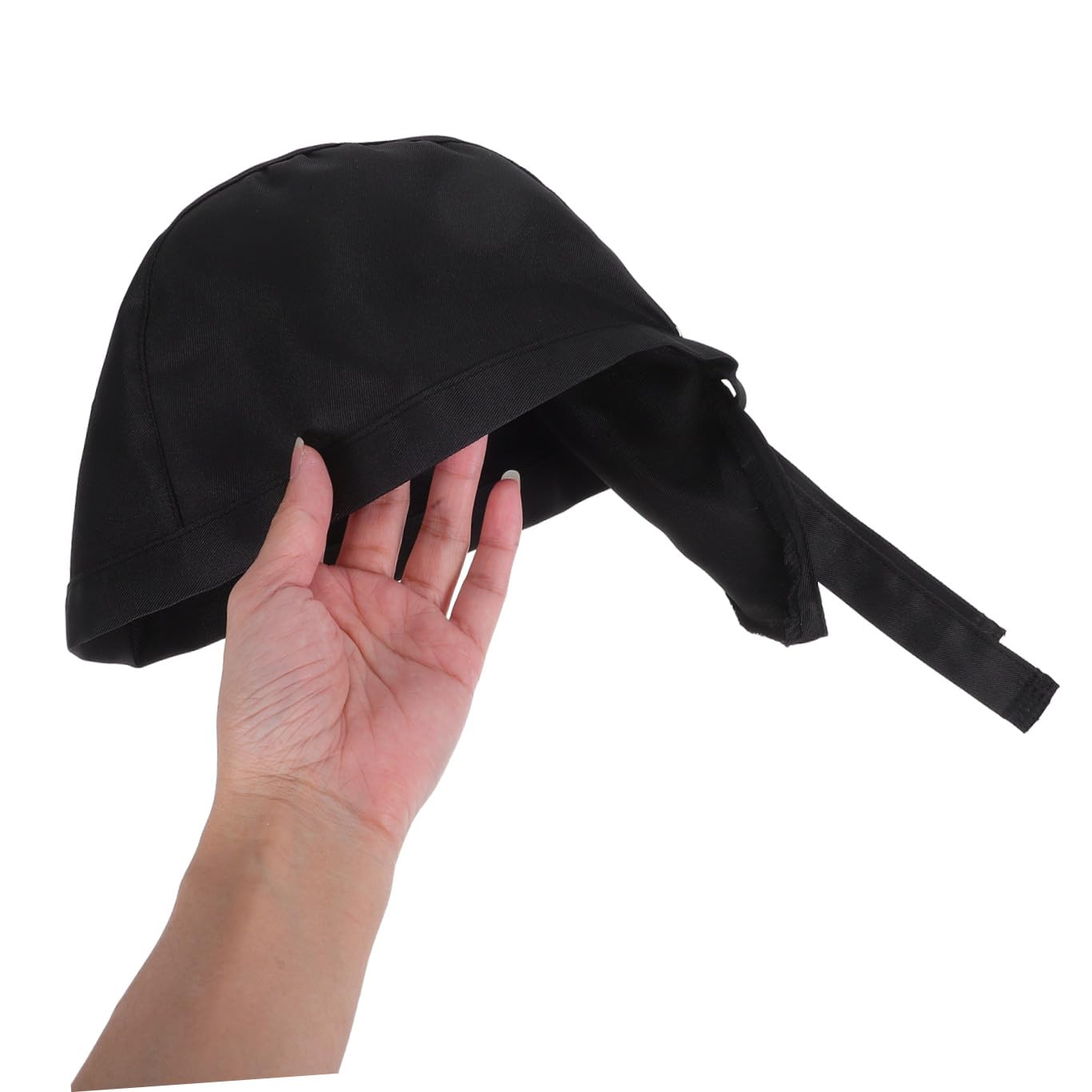 Cappello Chef Turbante da Cucina Nero 3 Pezzi in Stoffa | Ristorante e Catering, Design Semplice, Comodo da Indossare, Adatto a Donne e Panettieri