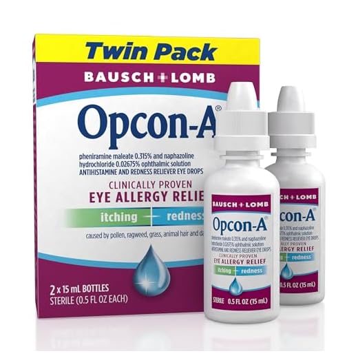 Allergy Eye Drops by Bausch & Lomb, for Itch & Redness Relief, 15 mL (Pack of 2), Packaging May Vary