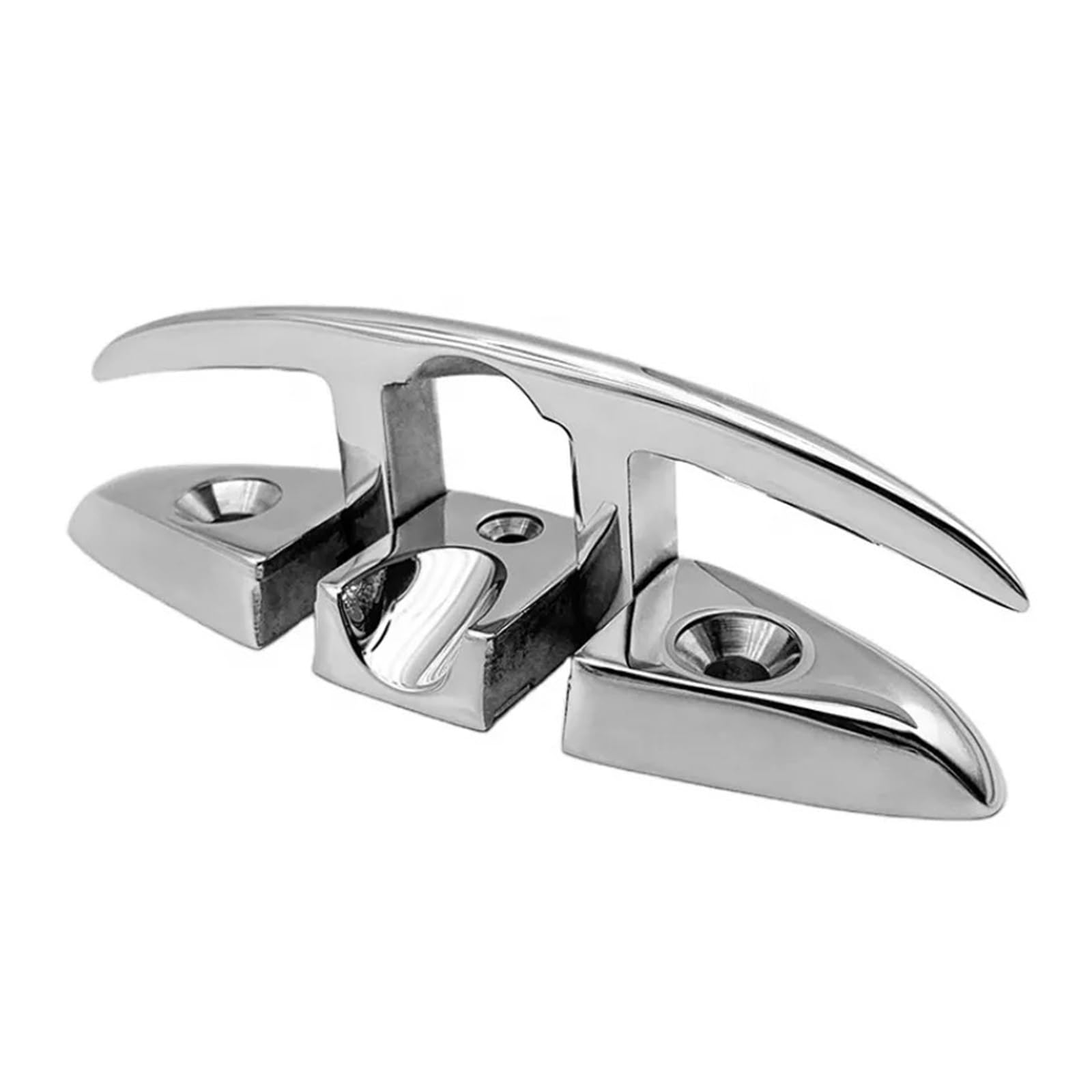 Cfwwsaq Silver 316 Stainless Steel Boat Folding Cleat Dock Hardware Flip Up Dock Cleat Boat Hook For Docking 5/6 Inch(6Inch)