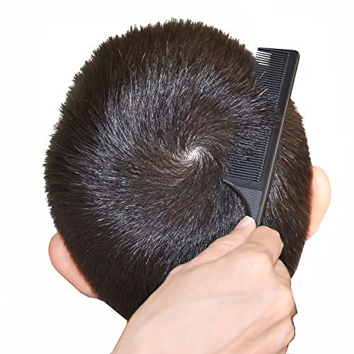 Hair-Comb-a-Professional-Anti-static-Carbon-Fibre-Metal-Pin-Tail-CombHeat-Resistant-Barber-and-Salon-Rattail-Comb-with-Non-skid-Paddle-Parting-CombFine-Tooth-in-Black