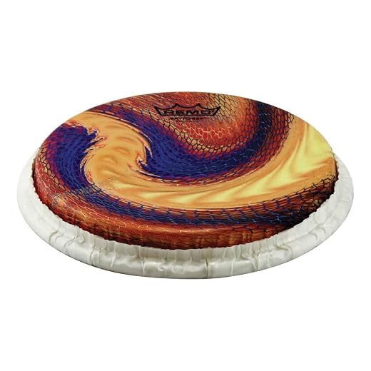 Remo Bongo Drumhead, Tucked, 8.5", SKYNDEEP,"Serpentine Day" Graphic