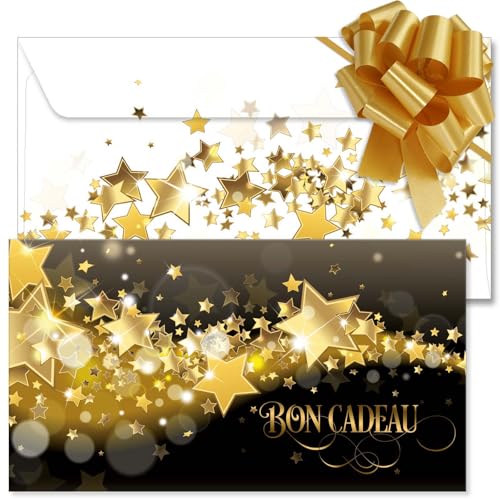 50 formulaires chèques cadeaux POS BON avec rubans, l'idée cadeau parfaite