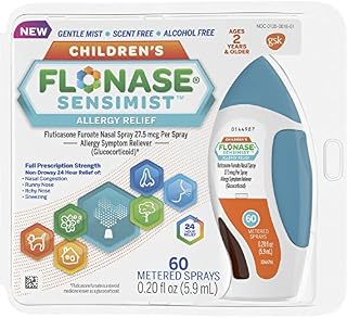 Children's Flonase Sensimist Allergy Relief Nasal Spray, Allergy Medicine Scent-Free Alcohol-Free Gentle Mist
