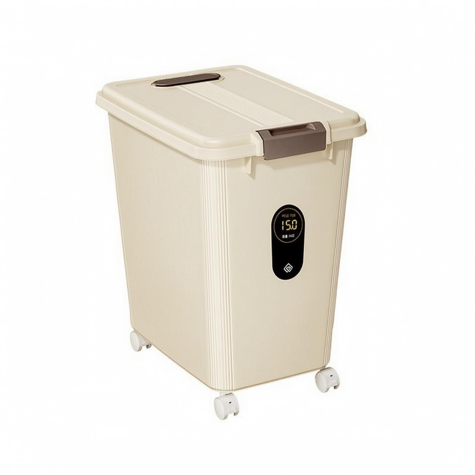 Gralara Platzsparend Mehl Aufbewahrungsbox, style to 8, Reisgelb