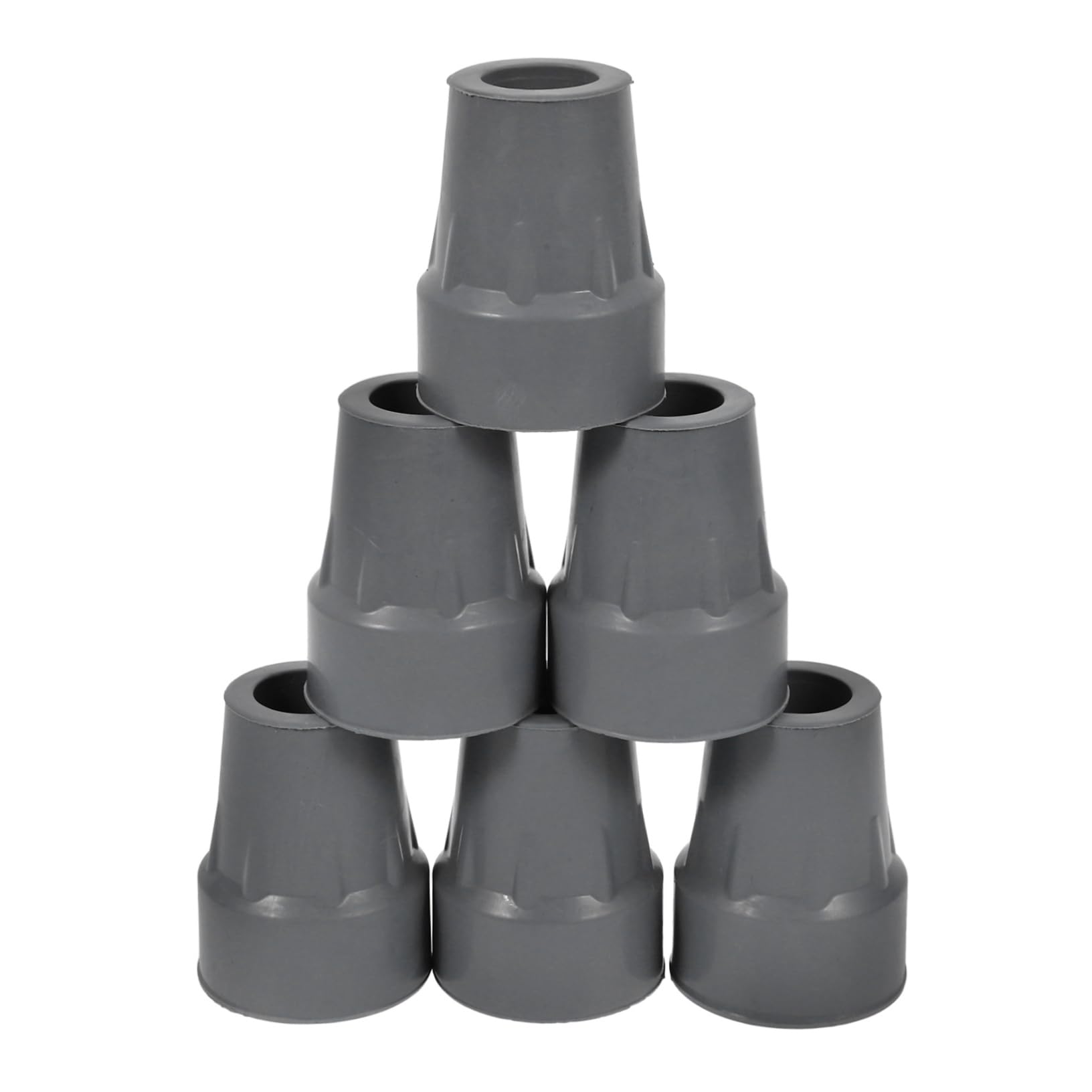 BESTYASH Alfombrilla Antideslizante Para Muletas Bastón Seniors Cubrir Apoyo Reemplazo De Fondos De Muletas Reemplazo De Puntas De Andador Caucho Grey 6 Piezas X 4
