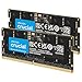Crucial 32GB DDR5 RAM Kit (2x16GB), 5600MHz (or 5200MHz or 4800MHz) Laptop Memory 262-Pin SODIMM, Compatible with Intel Core and AMD Ryzen 7000, Black - CT2K16G56C46S5