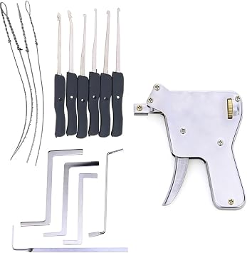 Locksmith Lock Picking Tool Kit,Broken Key Remove Set and Lock Pick Gun,Tension Wrench,Home Tool Set for Lock C Kit