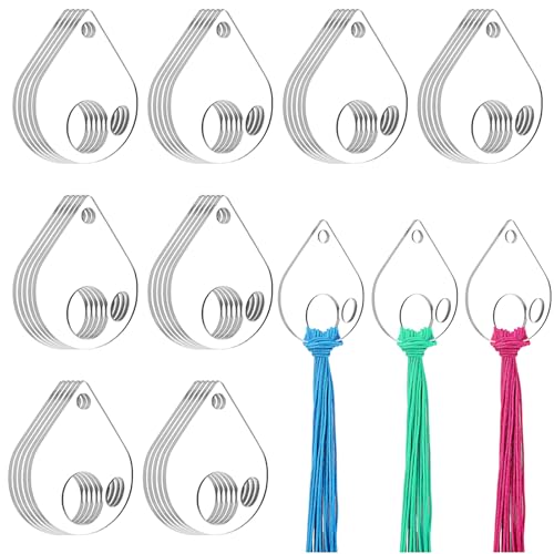 40PCS Acrylic Embroidery Floss Drop, Teardrop Acrylic Bobbins, Floss Drops Cross Stitch, Clear...