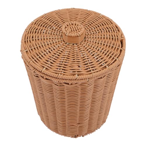 ARTSEWPLY Cesta para Guardar Artículos Diversos de Plástico Tapa Adecuado para Sala de Estar y Hogar Multifuncional