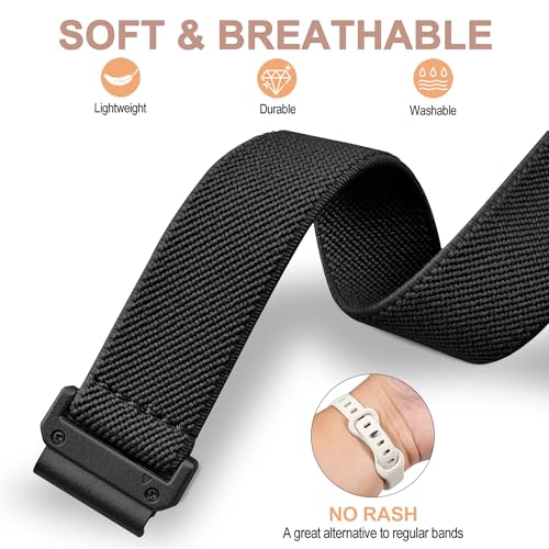 Correa de nylon elástico 22mm compatible Garmin miniatura 5