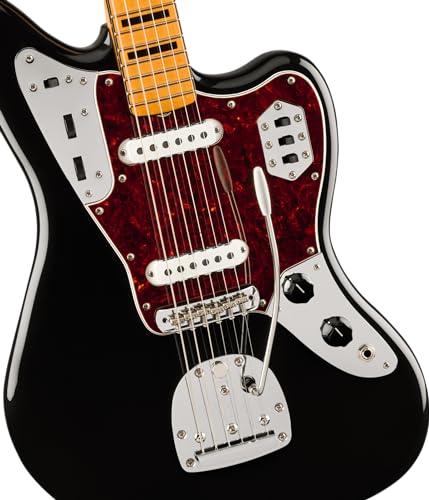 Fender Vintera II ’70s Jaguar MN Black – Guitare Électrique - Les Beatles, Paul McCartney, John Lennon, RIngo Starr, George Harrison Fender Vintera II '70s Jaguar MN Black - Guitare Électrique – Image 4