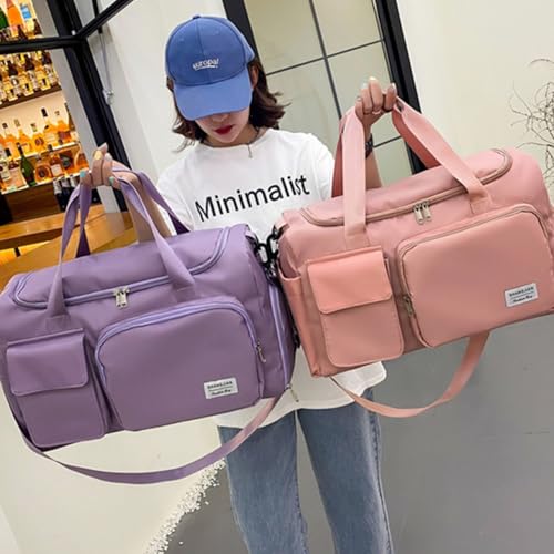 Personalized Duffel Bag,Custom Embroidered Name Sport Dance Gym Bags for Women/Men,Weekender Camp Bag with Wet Dry Pockets & Shoe,Overnight Bag for Women,Bridesmaid Gift (Small)3