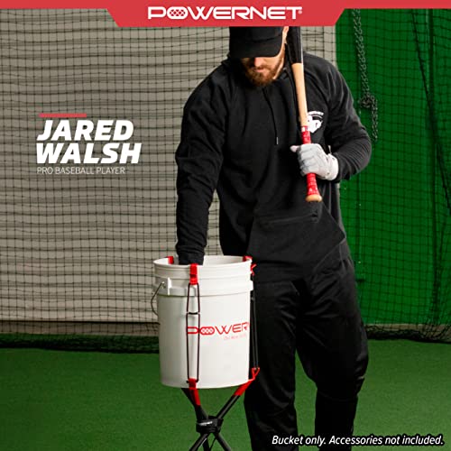 Powernet Training Balls Bundle | 6 Baseballs + 6-2.8" Weighted Balls + 12 Crushers | Perfect For Baseball Soft Toss, Batting, Fielding Or Hitting (Balls & Bucket) #TOP1