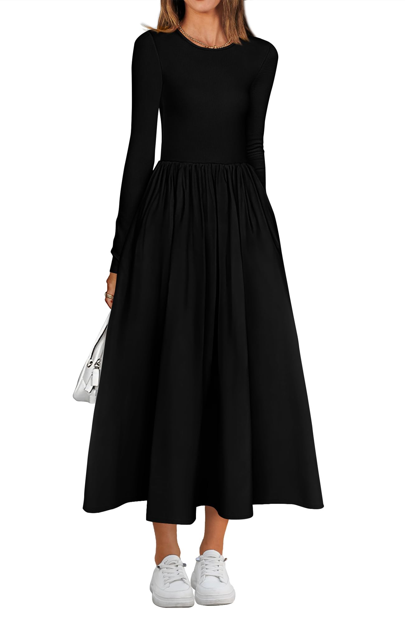BTFBM Casual Long Sleeve Dresses Spring Dresses 2025 Wedding Guest Dress Midi Dress Flowy Bohemian Long Dress