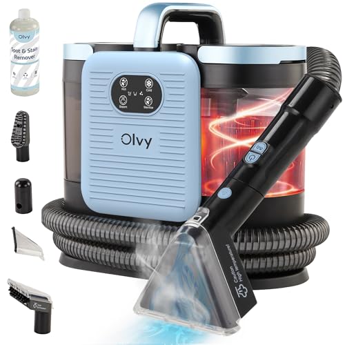 Olvy Nettoyeur de Tapis PRO – Aspirateur Injecteur-Extracteur avec Fonction Vapeur – Nettoyeur...