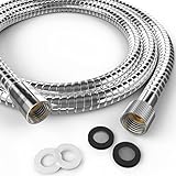 DIY Doctor Universal-Brauseschlauch 1,75 m x 11mm lang - Hochwertiger Ersatz-Edelstahlschlauch mit 4 Dichtungsscheiben - Brauseschlauch