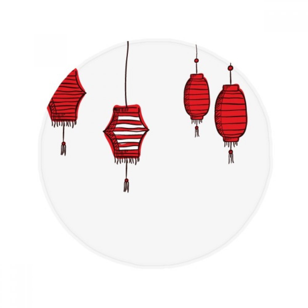 Cadeau tapis rond antidérapant 80cm motif coq chinois pour la famille