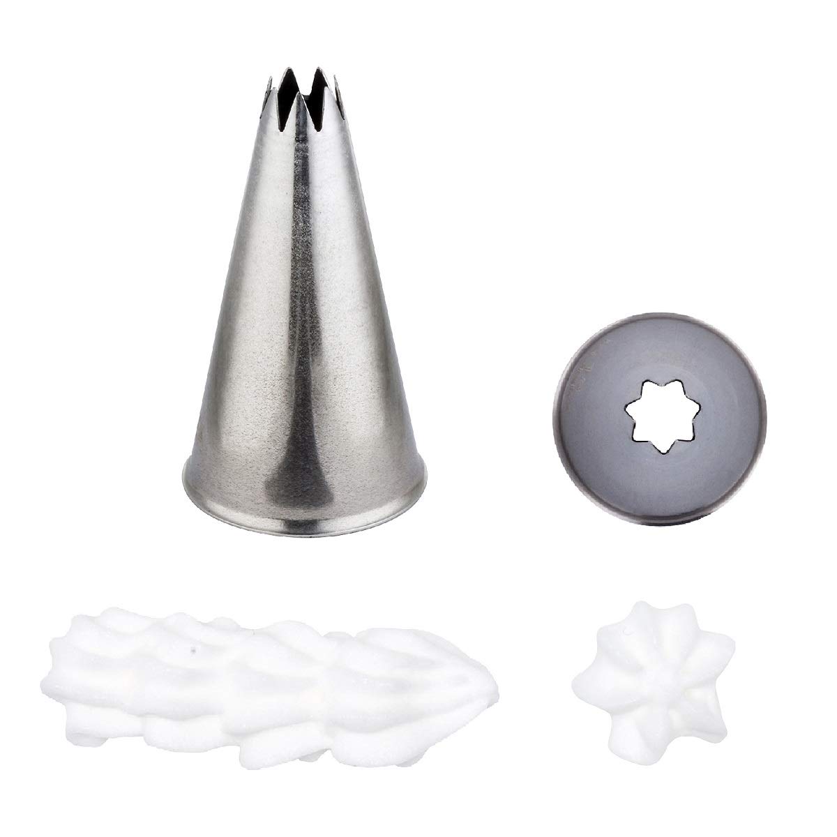 thermohauser Set Kleine Tüllen (Edelstahl, PE), 55-teilig., verschiedene Tüllen inkl. zwei Blumennägel und ein Adapter, in Aufbewahrungskassette