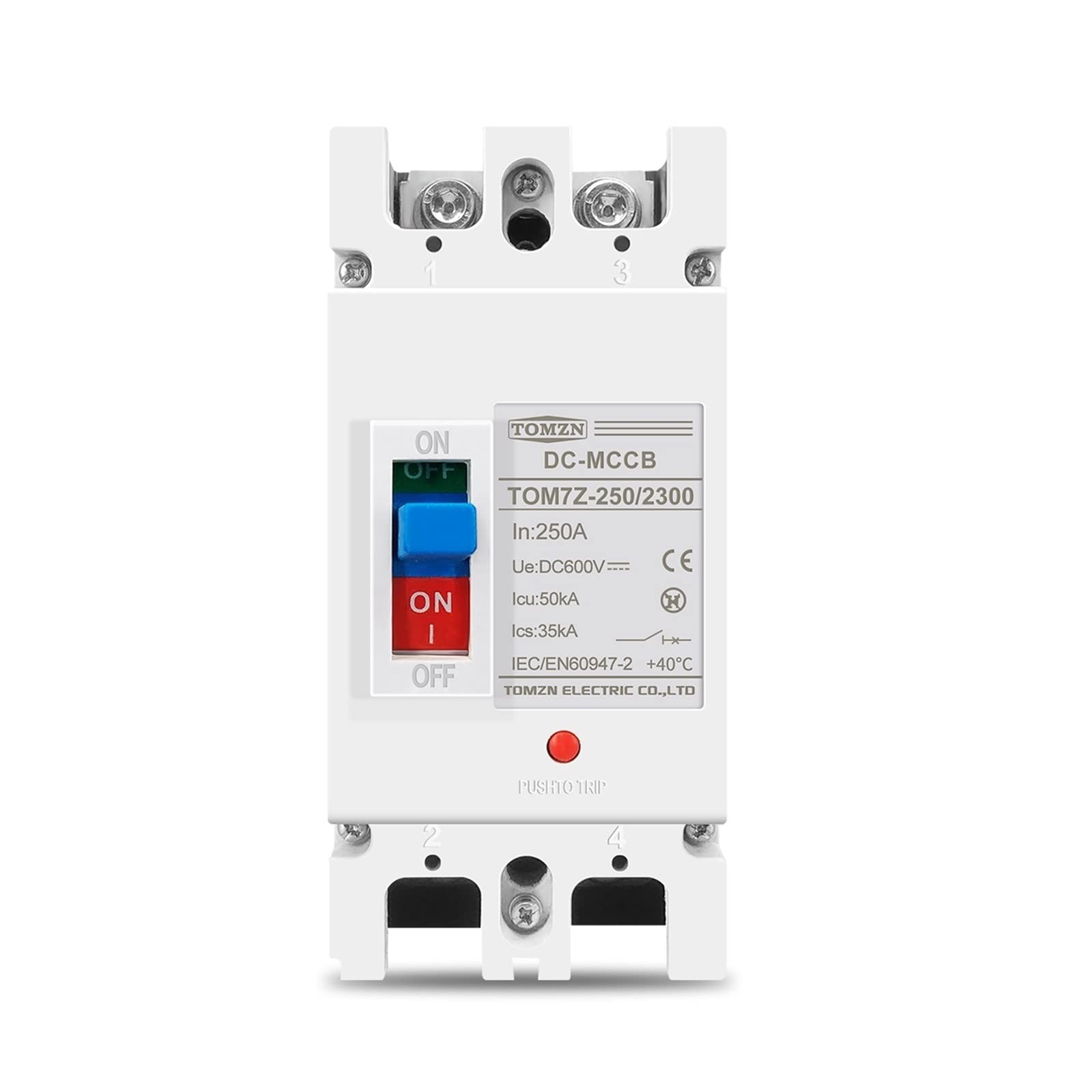 JNVFTCUX Solar Molded Case Circuit Breaker MCCB Overload Protection Switch Protector for Photovoltaic PV 1P 2P(200A,1)