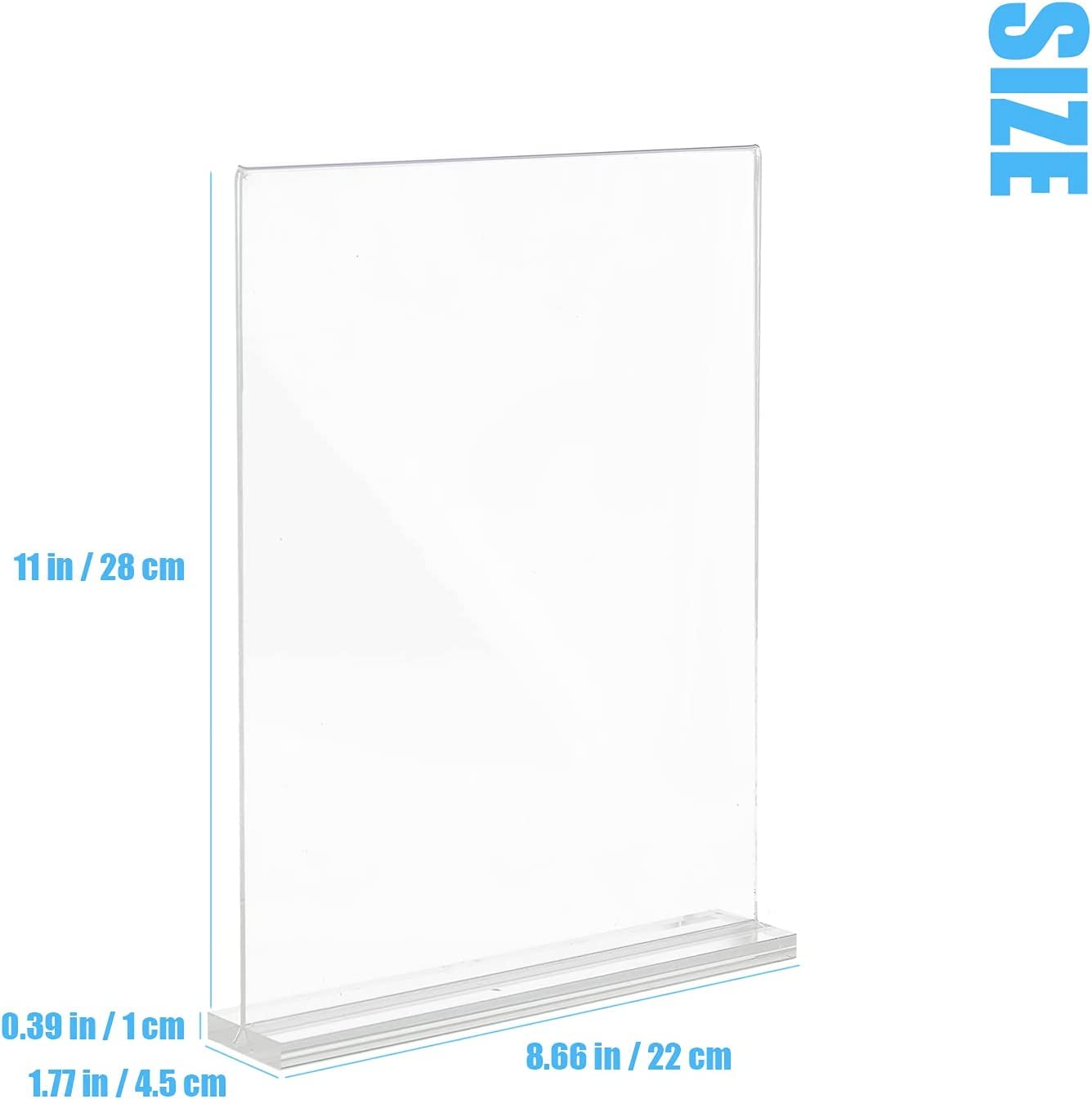 21,6 x 27,9 cm Transparenter Tischmenüständer Desktop-Displayständer Papierhalter Tischschild Halter Geeignet für Restaurants, Büro, Zuhause, Geschäft (6)