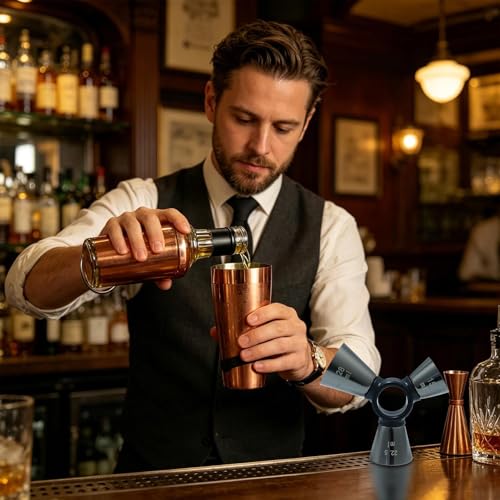 Jigger robusto de diseño ergonómico para medir cócteles con total precisión 3