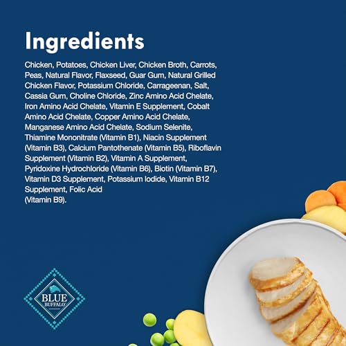 Blue Buffalo Delights Natural Adult Small Breed Wet Dog Food Cups, Pate Style, Grilled Chicken Flavor in Savory Juice 3.5-oz (Pack of 12) - Image 6