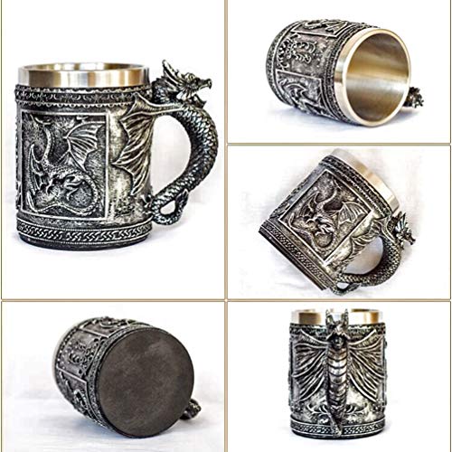 Caneca medieval GOT Dragon D&D Game Mug of Thrones Merchandise Beer Steins Viking Tankard Caneca de