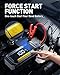 AUXITO 8000A Car Battery Jump Starter Boost Force Start Function Jump Box 60W Fast Charging 160W DC Output Portable Jump Starter for 12V Vehicle 700LM Super Bright Flashlight (All Gas/Diesel)