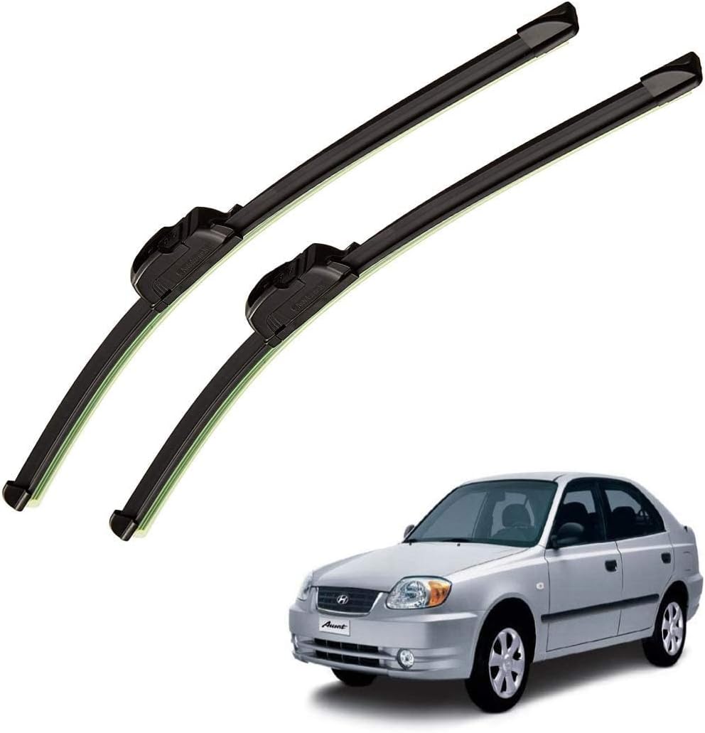 Auto Hub Car Wiper Blade Compatible with Hyundai Accent, Windshield Car Wiper Blades Accent - Set of 2 Pcs (D-20,P-18)