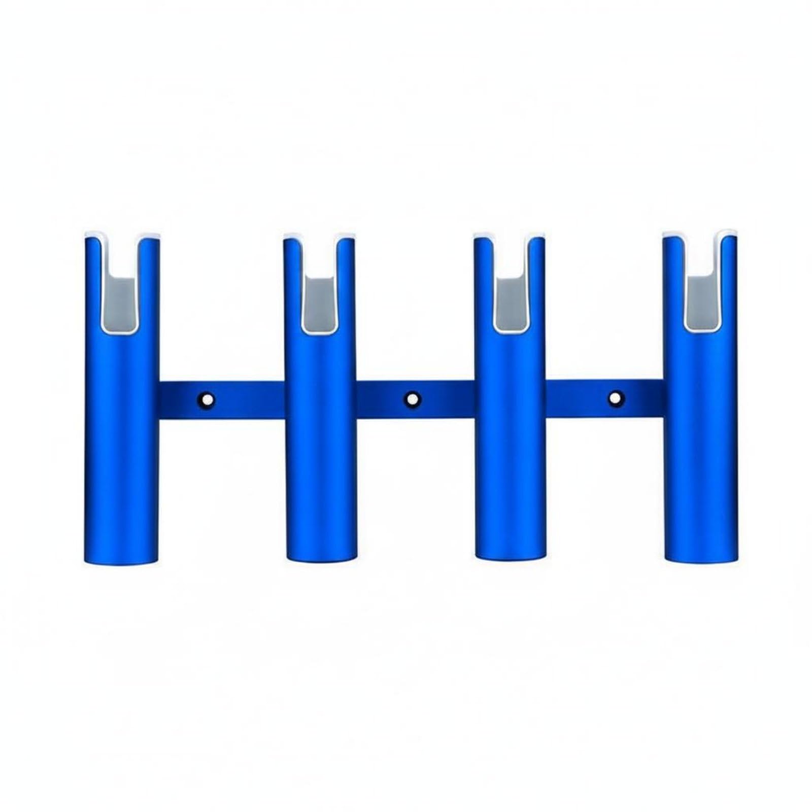 Marine Grade 4-Rod Boat Rack Easy Installation 4-Tube Fishing Rod Holder Heavy Duty Aluminum Fishing Pole Rack Safeguarding Inserts for Anglers, Yacht, Garage, Truck, RV, White Lining-image-22