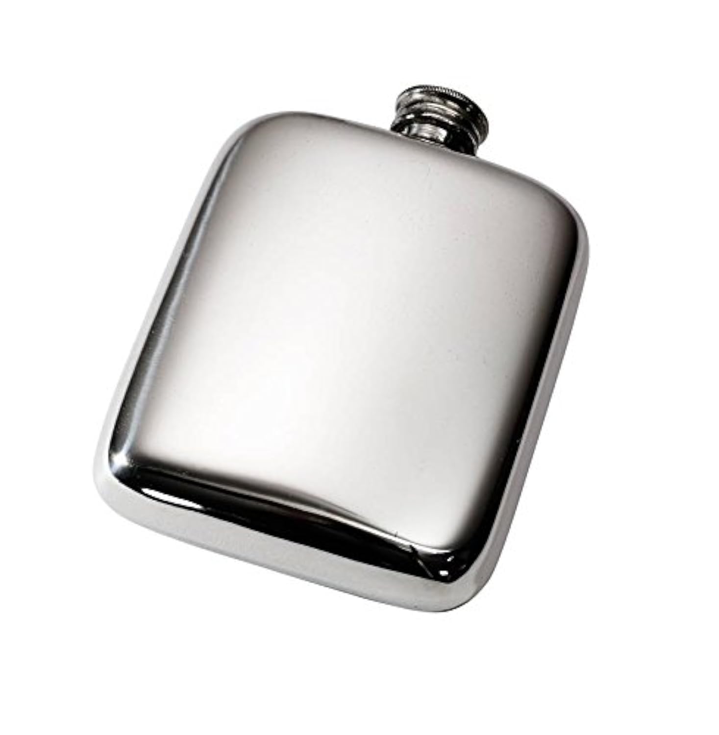 Wentworth Pewter Silver, - 4Oz Plain Pewter Pocket Flask (4Oz Pocket Flask)