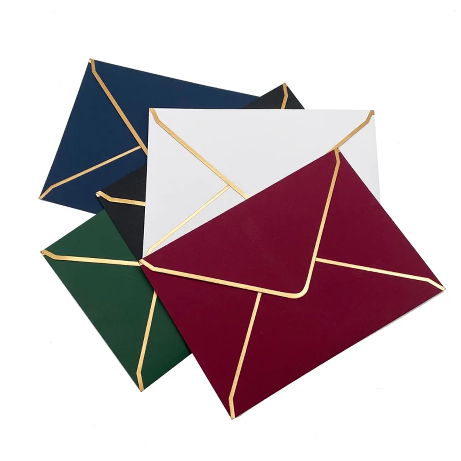 Zaproszenia ślubne, Personalised Wedding Invitation Envelopes 50 Pcs Multicolor A7(Black 50pcs)