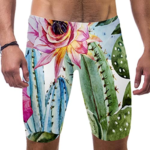 Swim jammers masculinos de diseño botánico de cactus confección endurance