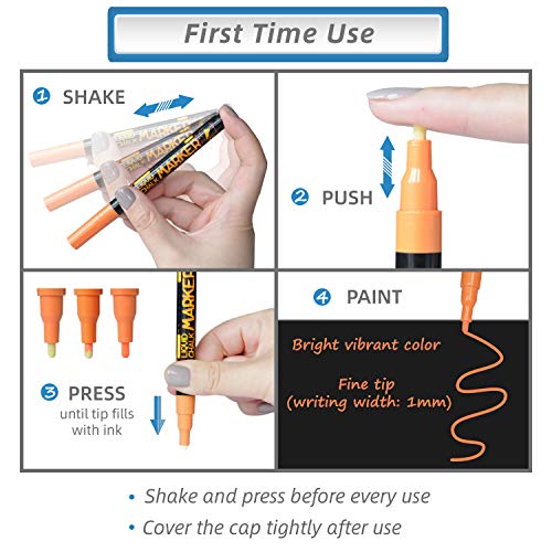 Magnetic Menu Board For Fridge With Neon Bright Liquid Chalk Markers - Weekly Meal Planner With Grocery List And Notepad Chalkboard Set For Kitchen Refrigerator - Premium Dry Erase Magnetic Blackboard #TOP6