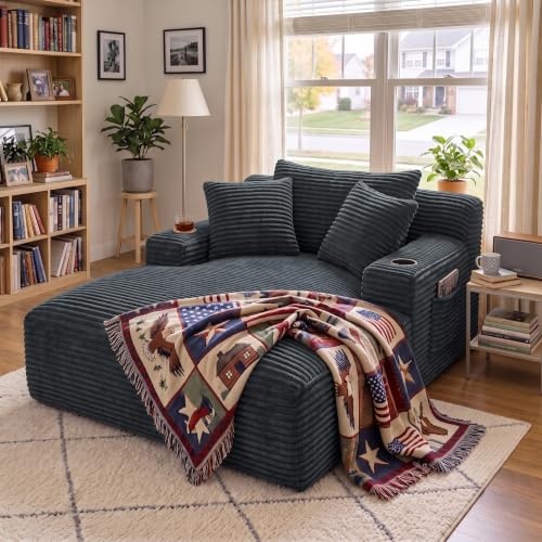 66-Inch Corduroy Cloud Chaise