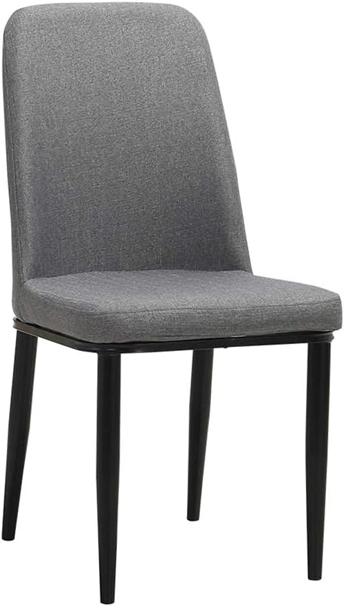 HXCQHWModern Living Room Leisure Chair, Northern Europe Fabric Dining Without Armrests Chairs | Club Lounge Chair with Soft cushion and Backrest for Home Accent Chair,A~Gray